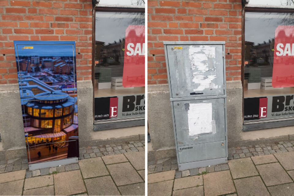 När Helsingborg wrappade sina elskåp upplevde man minskat klotter och affischering.