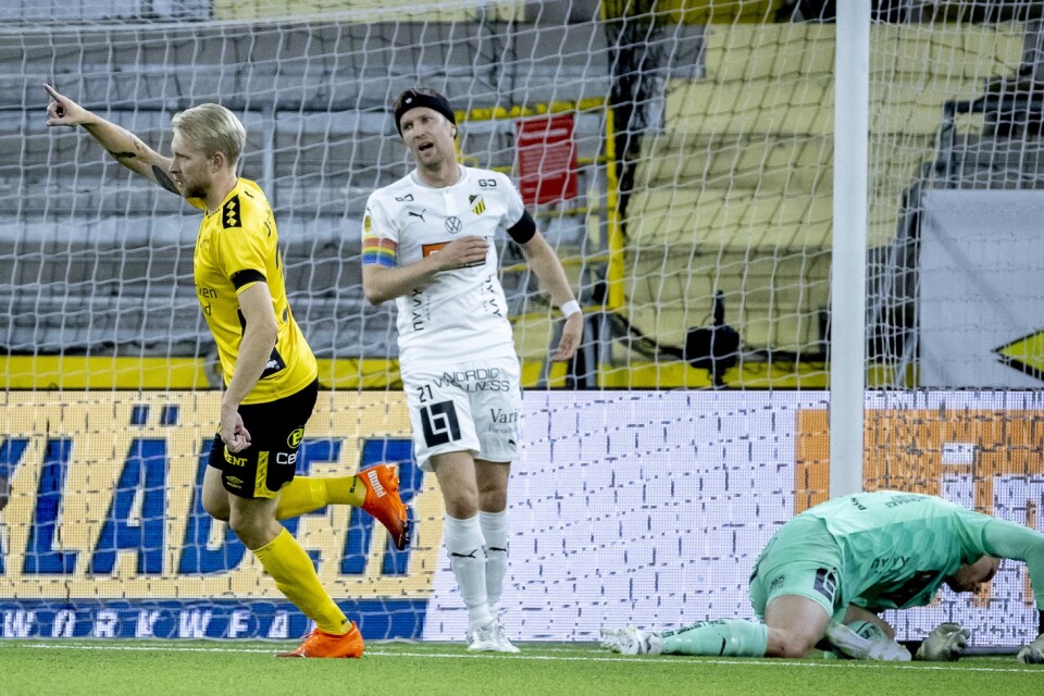Johan Larsson blev målskytt för Elfsborg, med ett volleyskott i första halvleken. Till slut räddade dock Häcken 1–1.