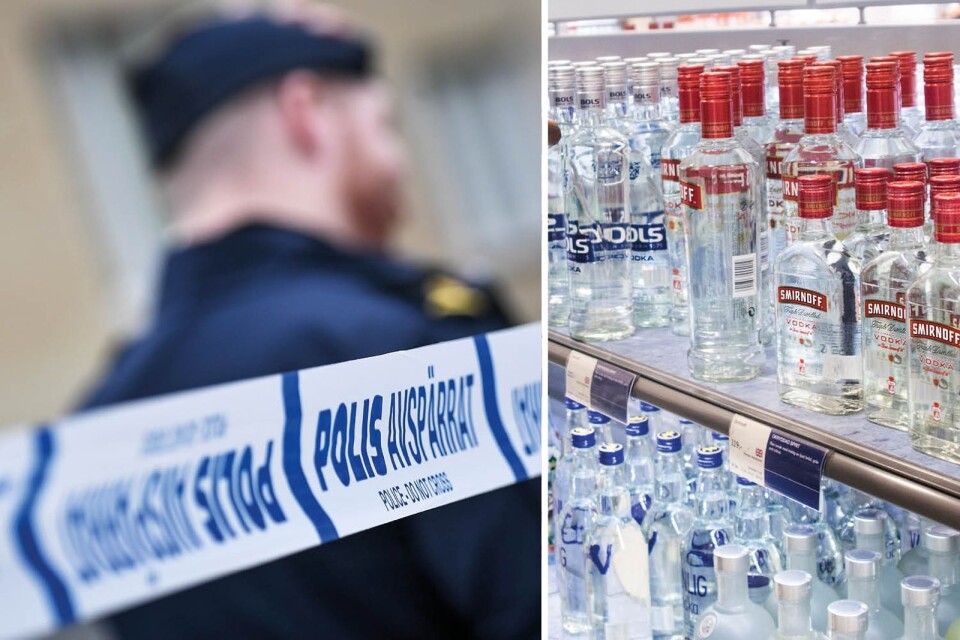 Polisen kunde fylla en släpkärra med alkohol efter beslaget på den adress i Torsås kommun de båda personerna greps.