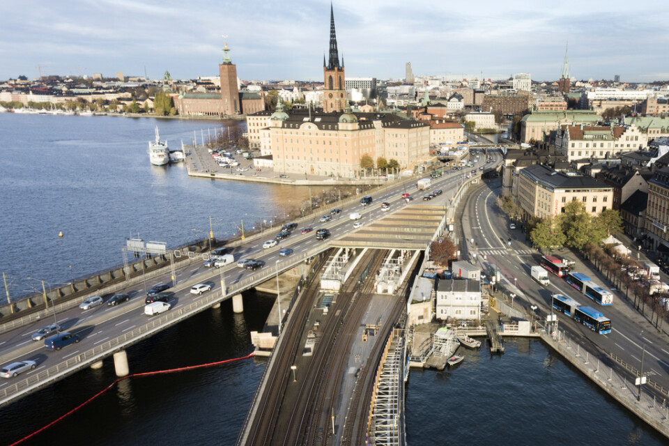 Trafiken minskade med nästan 20 procent i Stockholm under skärtorsdagen. Arkivbild.