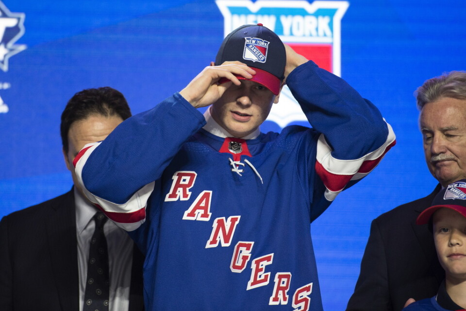 Kaapo Kakko gjorde succé i New York Rangers-debuten. Arkivbild.