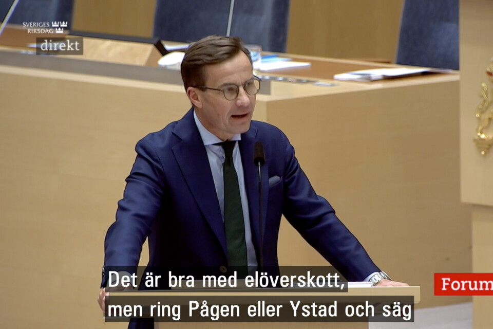 Ulf Kristersson (M) tog upp frågan i riksdagen.