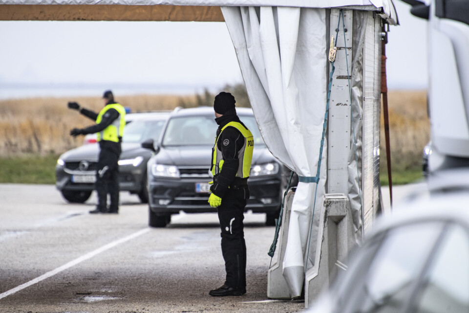 Sedan den 12 november utför dansk polis stickprovskontroller på resenärer från Sverige. Arkivbild.
