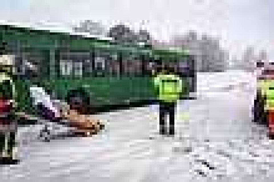 Lokalbussar i kollision. BILD: TOMMY NILSSON