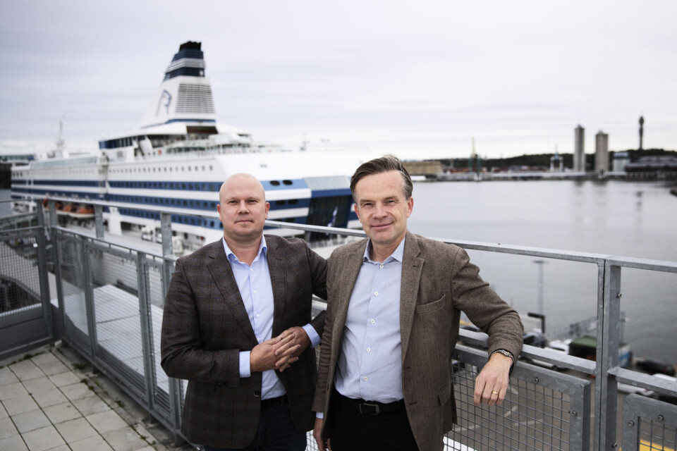 – Sjöfartsbranschen måste bli mer attraktiv, säger Marcus Risberg, vd för rederiet Tallink Silja, till vänster.