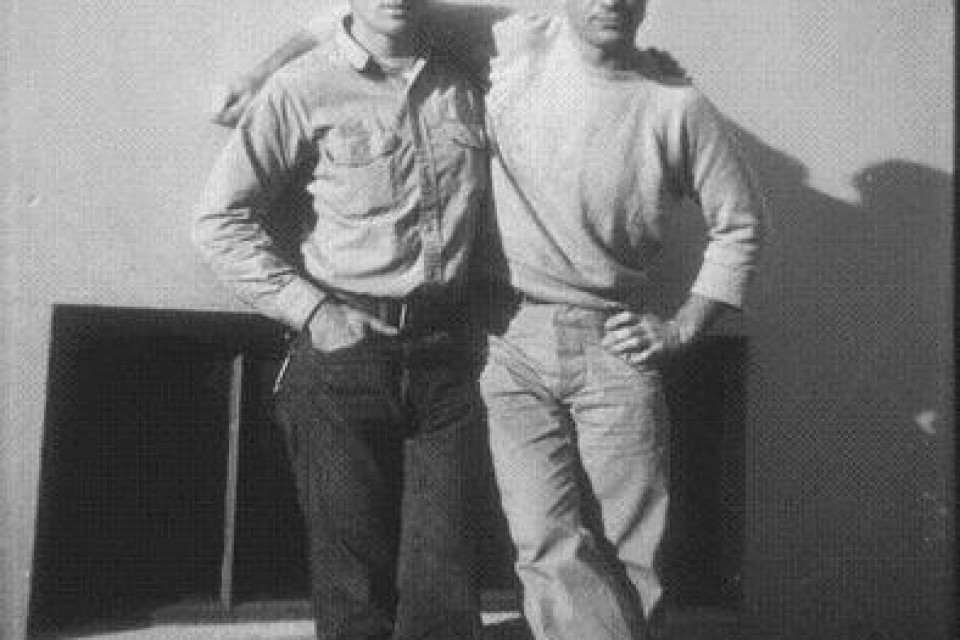 Neal Cassady och Jack Kerouac 1952. Foto: Albert Bonniers Förlag