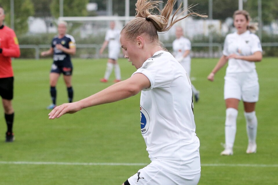 Ellen Malm gjorde Osbys avgörande 2–1-mål i träningspremiären mot FC Hessleholm. FOTO: STEFAN SANDSTRÖM/ARKIV