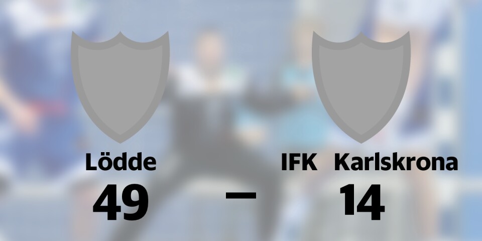 Tung förlust för IFK Karlskrona borta mot Lödde