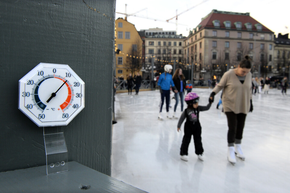Temperaturökningen märks olika mycket på olika håll på jorden. De svenska vintrarna har redan blivit drygt två grader varmare i genomsnitt jämfört med förindustriell tid. Arkivbild.