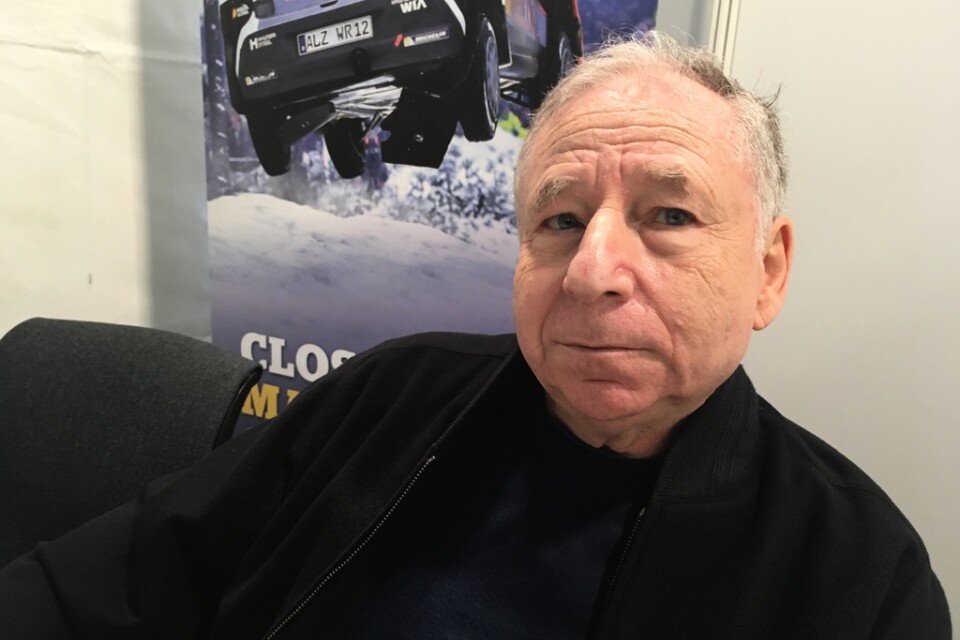 "Rally Sweden måste vara på snö. Det kommer inte att ske igen. Det är allt jag säger", säger Jean Todt, ordförande i Internationella bilsportförbundet Fia.