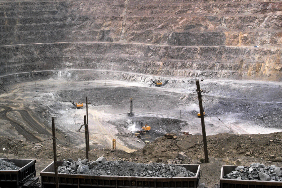 En gruva där jordartsmetaller utvinns i Baotou i Inre Mongoliet i Kina. Arkivbild.