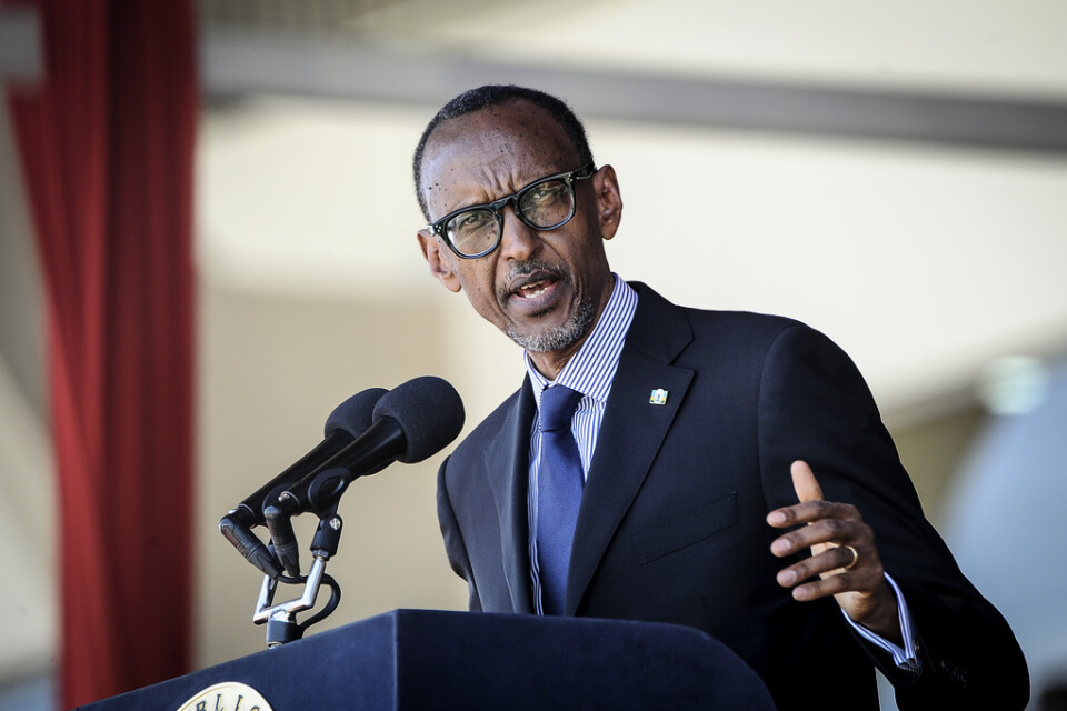 Den nuvarande författningen i Rwanda tillåter Paul Kagame att sitta på presidentposten i totalt 34 år. Nu är han inne på sitt 20:e. Arkivbild.