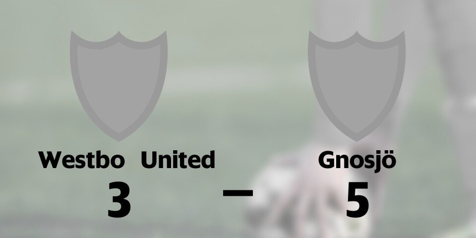 Tuff match slutade med seger för Gnosjö mot Westbo United