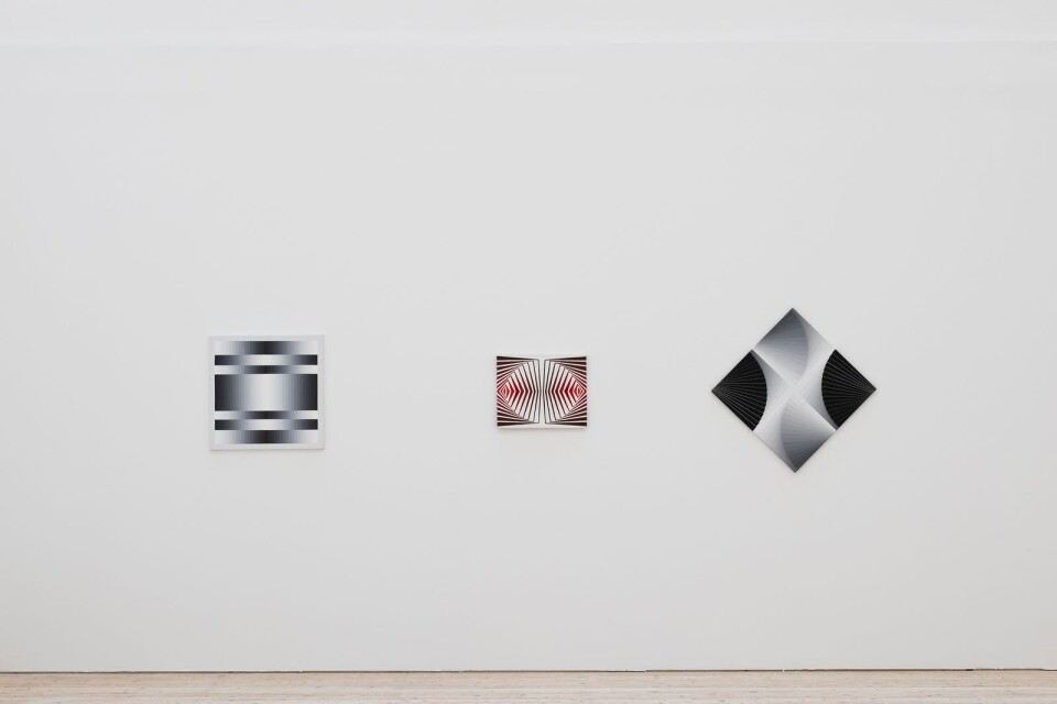 Tre av Inger Ekdahls verk på den aktuella utställningen på Malmö konsthall.