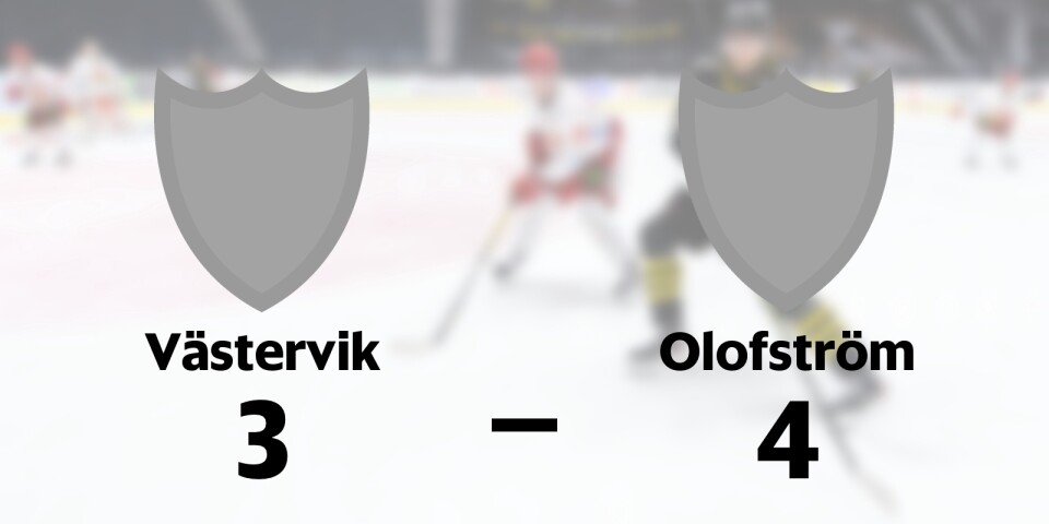 Västerviks IK förlorade mot Olofströms IK