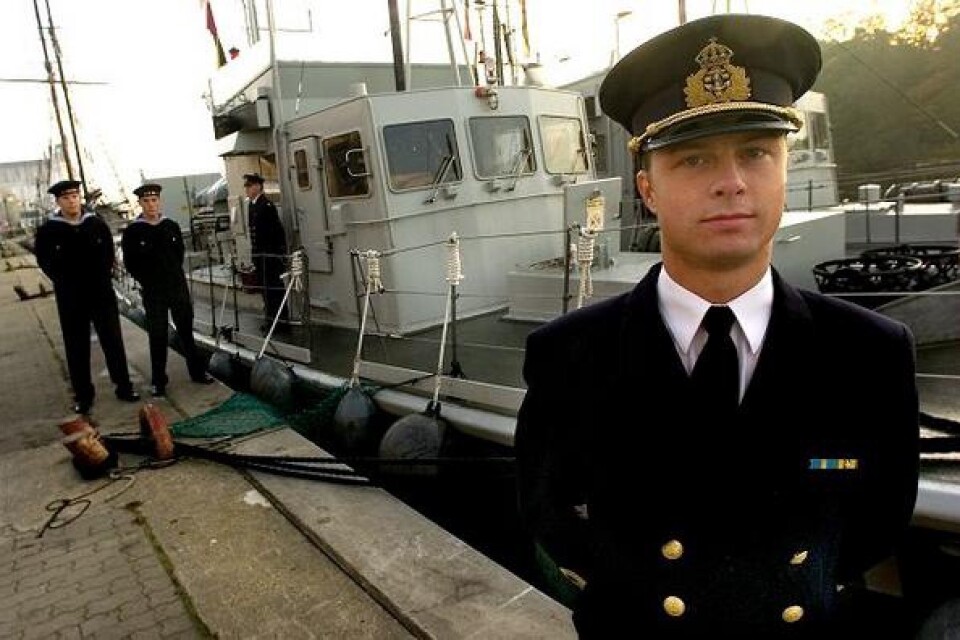 Kristian Backman är Åhusgrabben som blivit fartygschef.