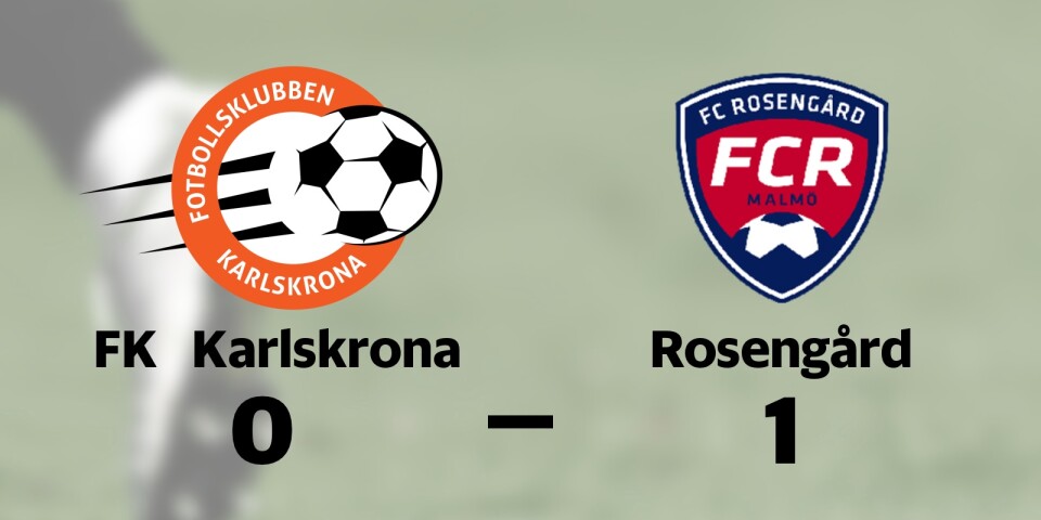 Förlust för FK Karlskrona hemma mot Rosengård