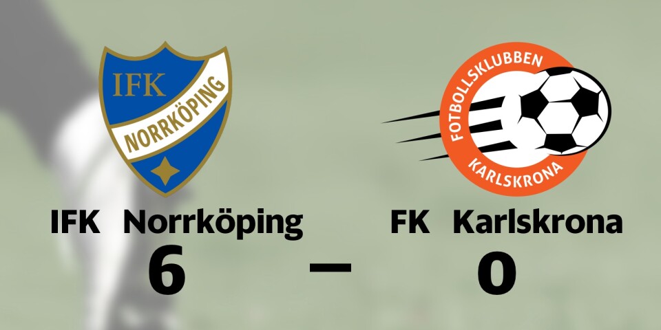 Tung förlust när FK Karlskrona krossades av IFK Norrköping
