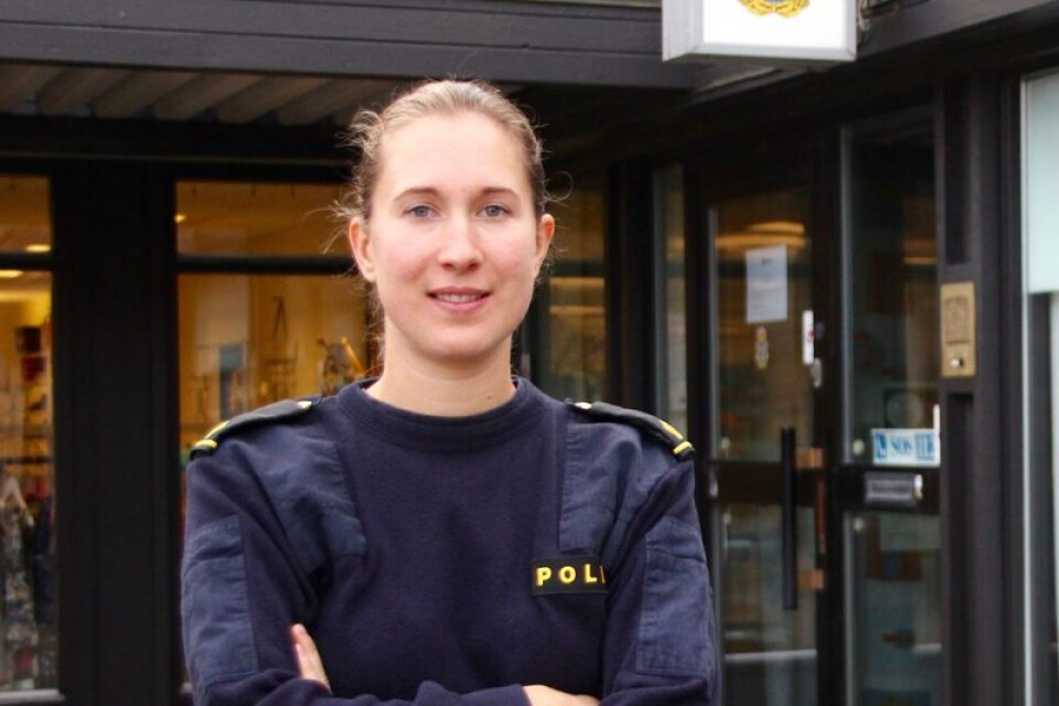 Kommunpolis Sara Schön är positiv till att inbrotten minskat med projektet Vaksam.