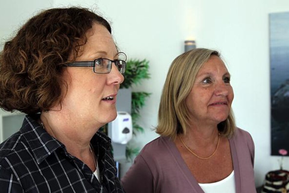 Trelleborgsköterskorna Eva Tobiason och Margreth Stanley tycker att Sioux-projektet varit positivt.