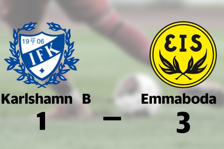 Emmaboda B tog rättvis seger mot Karlshamn B