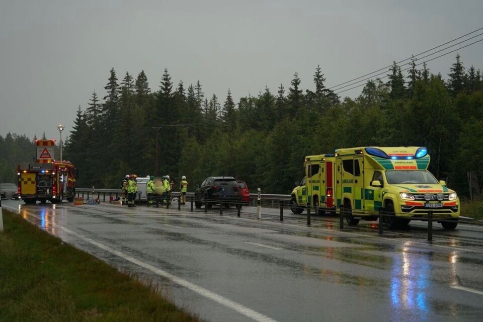 På onsdagen inträffade en trafikolycka strax utanför Växjö.