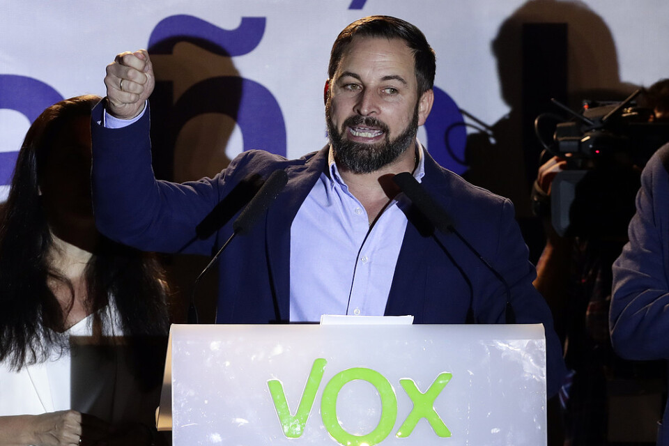 Santiago Abascal är partiledare för högerextrema spanska partiet Vox. Arkivfoto.