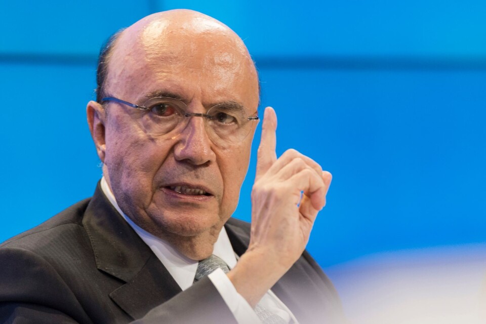 Den tidigare finansministern Henrique Meirelles, som lanseras som en kandidat med koll på ekonomi, talade på World Economic Forum, i schweiziska Davos i januari i år.