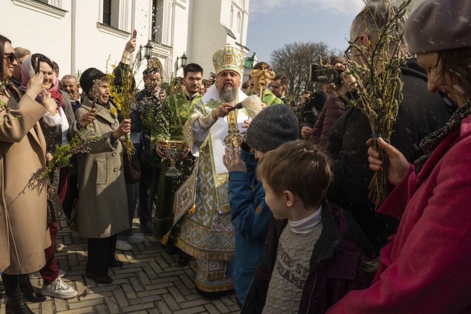 Ortodoxt påskfirande i Kiev, 9 april.