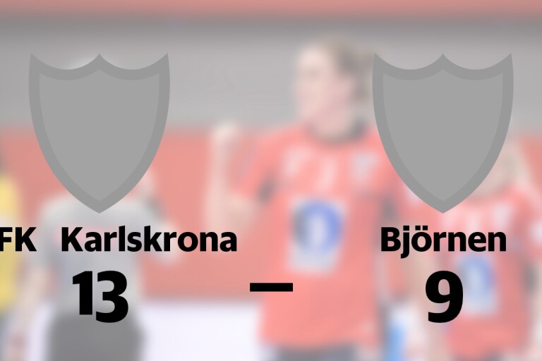 Seger för IFK Karlskrona på hemmaplan mot Björnen