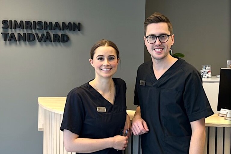 Paret Åsa och Albin driver tandläkarmottagning ihop: ”Trivs att jobba med varandra”