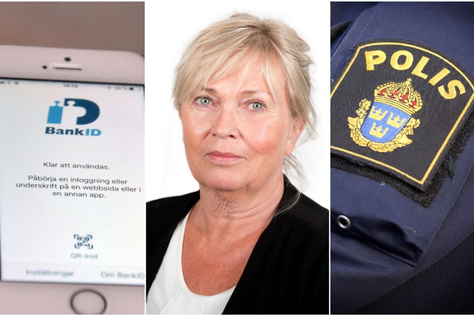 Bank ID/polisemblem foto: Mostphotos och Eva-Lotta Hermansson Truedsson foto: Polisen/Anna Hermansson