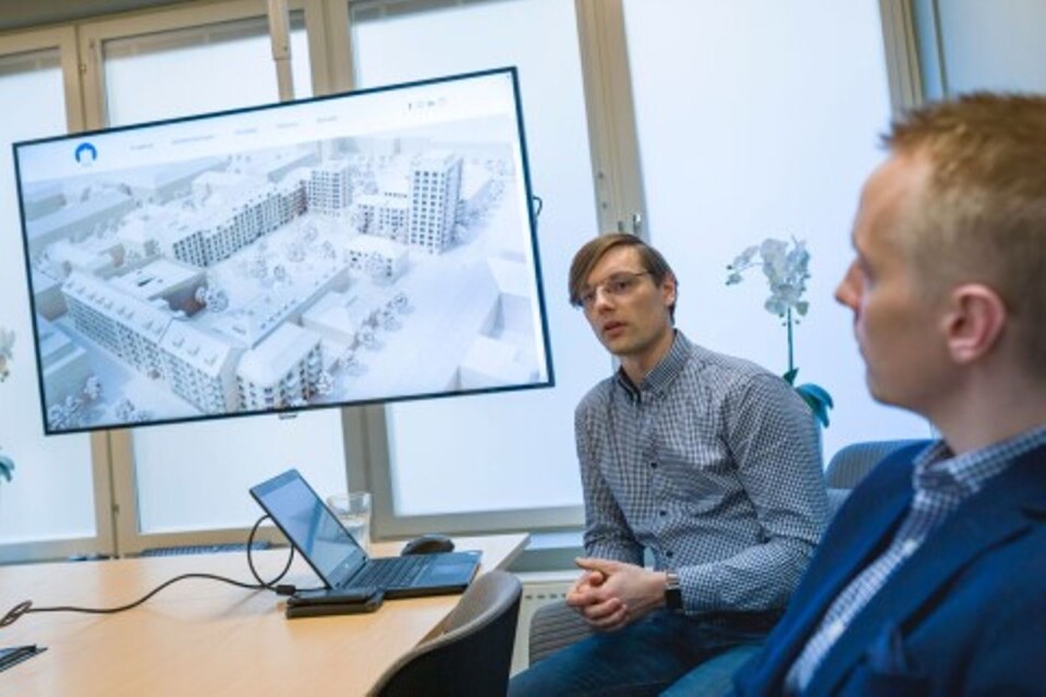 Patrik Jogby and Karl-Henrik Persson showcase ABK's new residential area Östermalm’s Park.