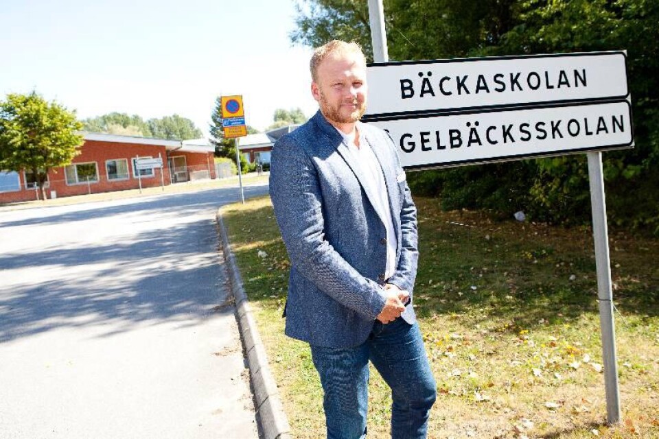 Peter Hansson, som blir rektor på den nybildade F-9-enheten Bäckaskolan/Fågelbäcksskolan, ser många fördelar med att slå ihop skolornas organisationer.