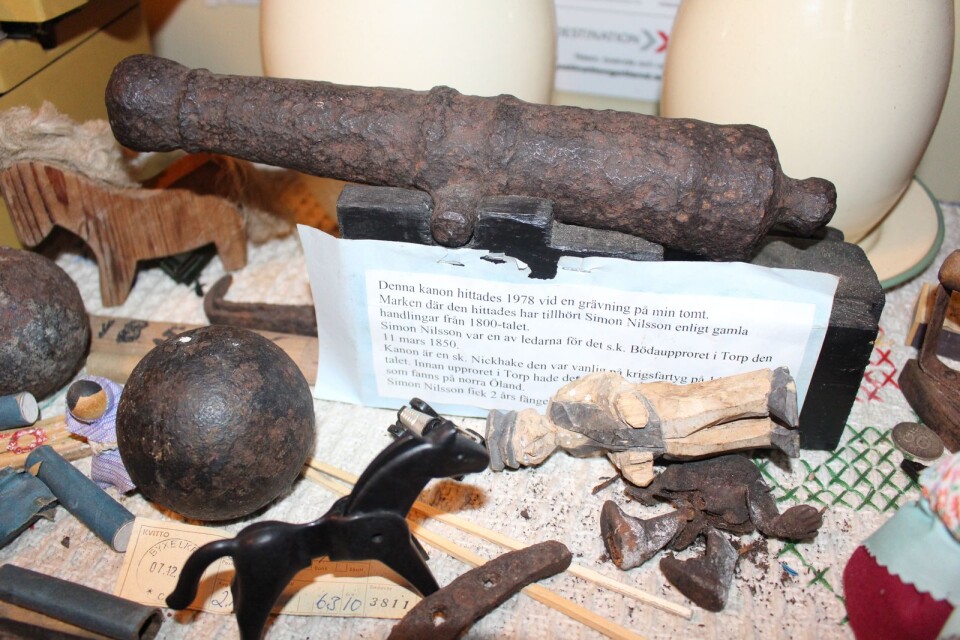 En kanon från Bödaupproet påminner om konflikten år 1850.