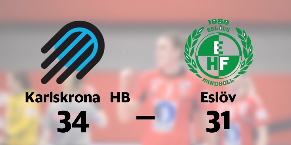 Karlskrona HB slog Eslöv på hemmaplan