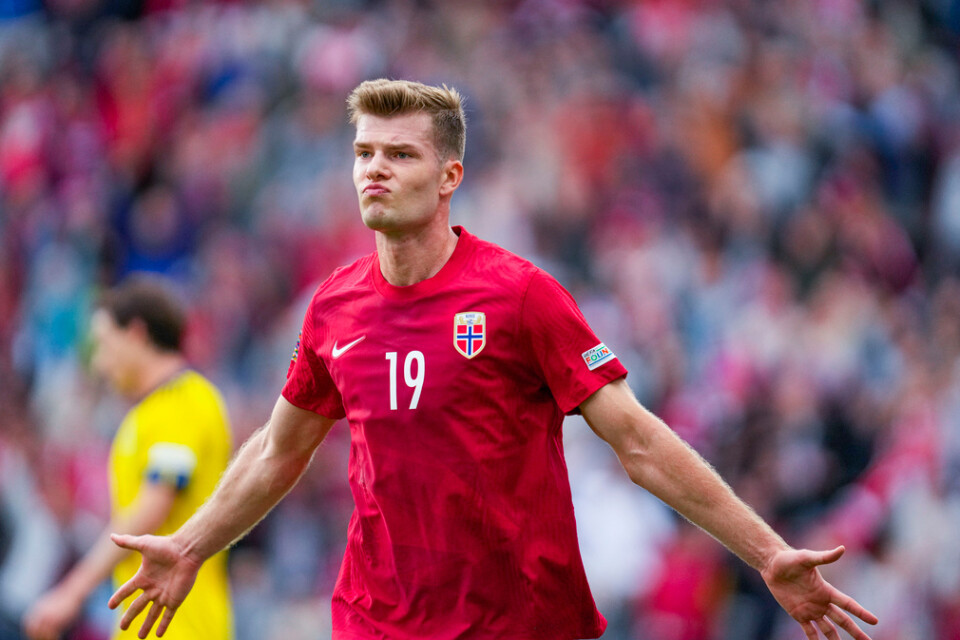 Alexander Sørloth gjorde Norges tredje mål.