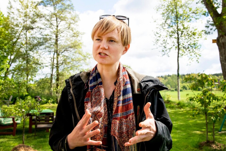 Stina Nilss från RFSL Sjuhärad medverkar vid vernissagerna som inleder Fokus på hbtqia i Herrljunga.