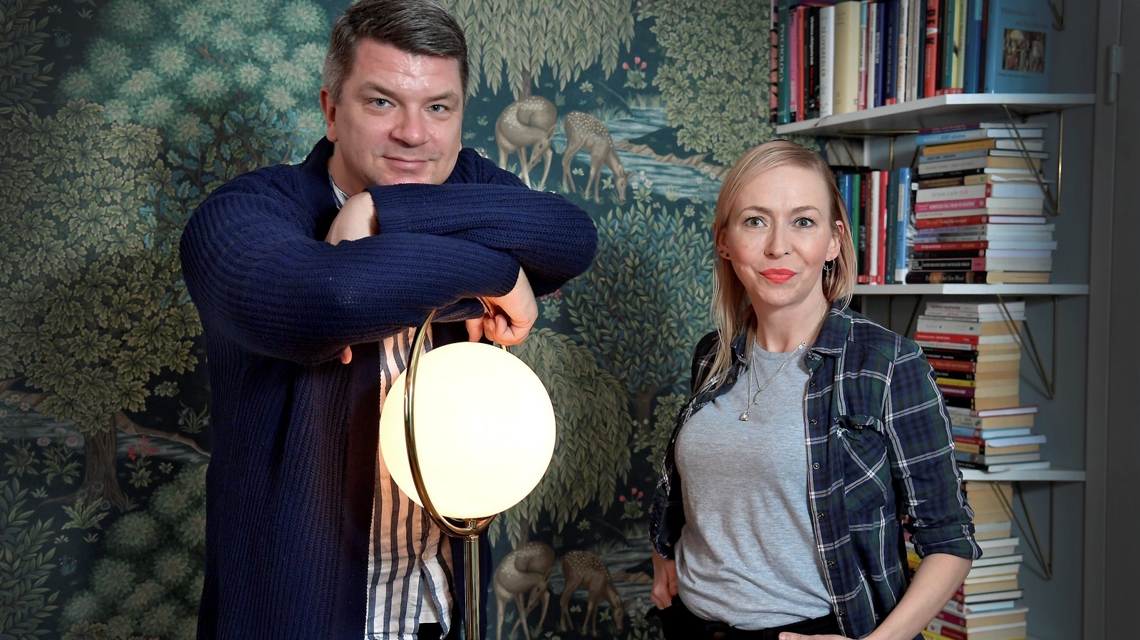 Mats Strandberg och Jenny Jägerfeld. 
Foto: Anders Wiklund/TT