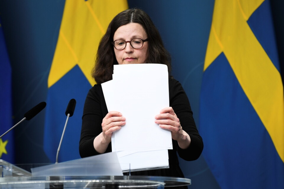 Utbildningsminister Anna Ekström (S) kunde i torsdags inte svara på när hon tog del av promemoriorna.