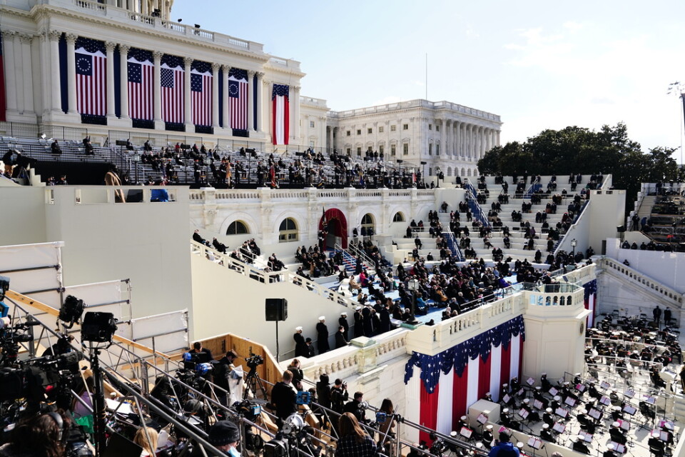 Kapitolium under installationen av president Joe Biden.