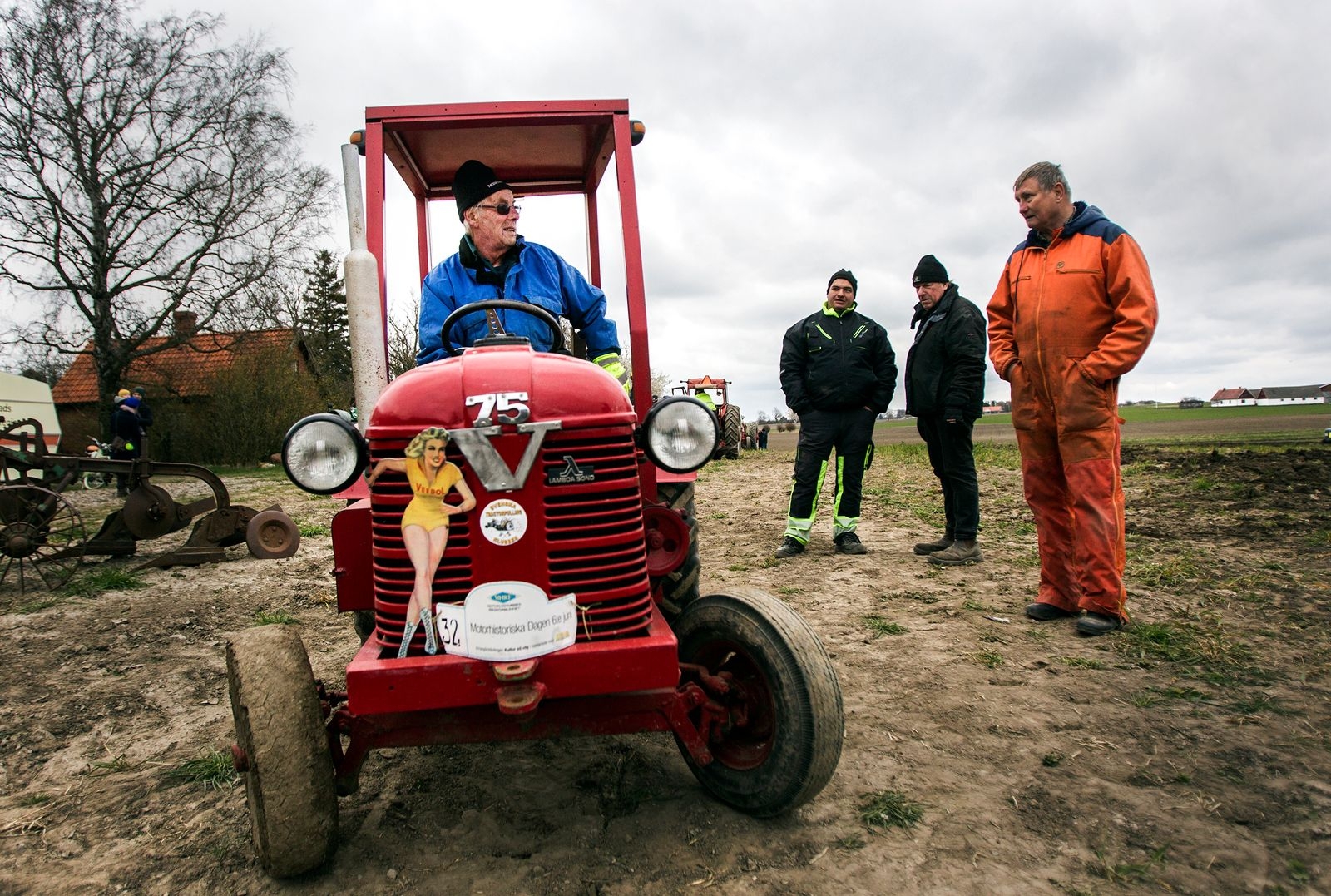 Arne Bureheds traktor är helt unik. Den är byggd av delar från olika traktorer.