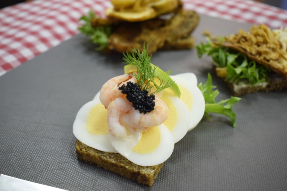 Egg and shrimp is a favourite among the Danish open sandwiches – smörrebröd. And there are another 51 kinds to choose from.