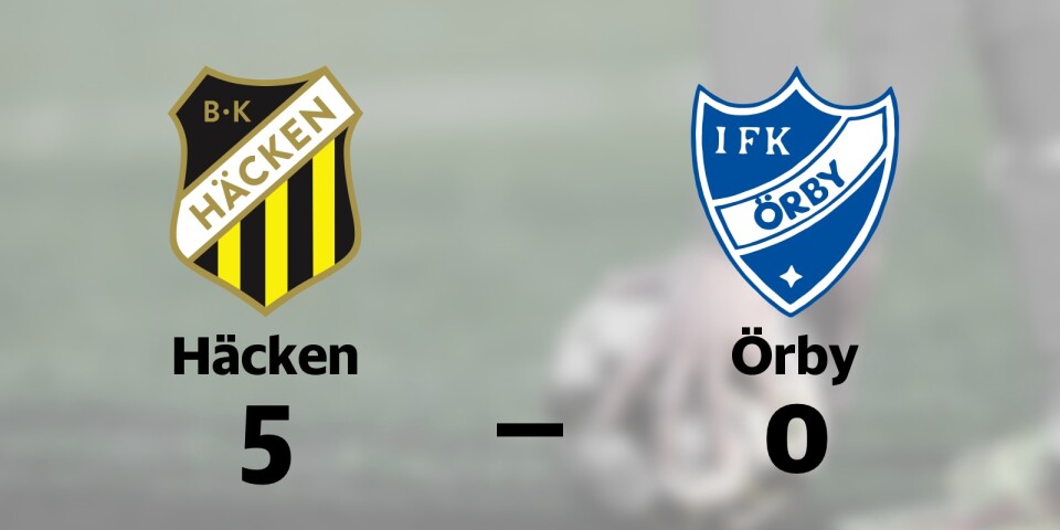 BK Häcken vann mot IFK Örby