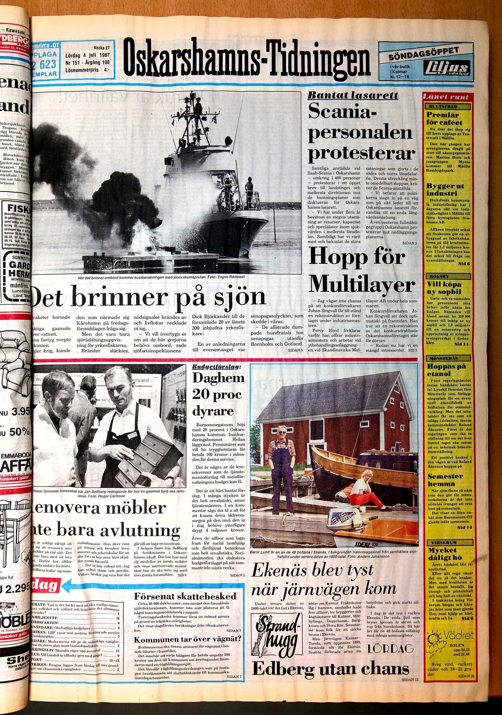 Oskarshamns-Tidningen den 4 juli 1987