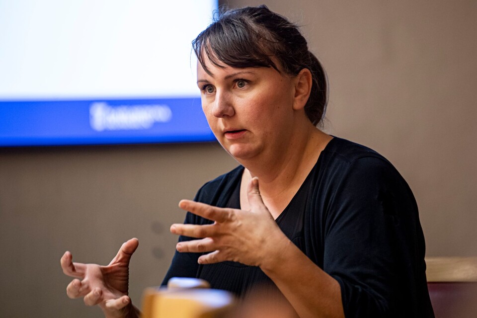 Sara Persson är fritidssamordnare i Karlskrona kommun, och presenterade Team Karlskrona 2019 under tisdagen.