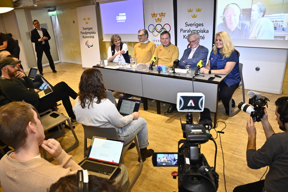 Presskonferensen i Stockholm där OS-planerna presenterades.
