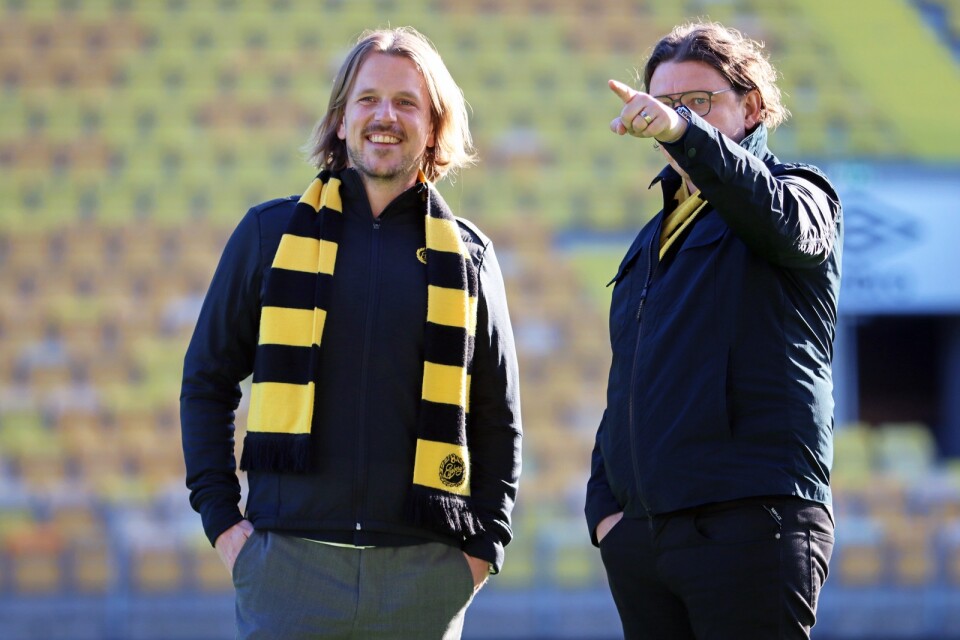 Alexander Siniorg och Stefan Andreasson i Elfsborg på Borås Arena.
