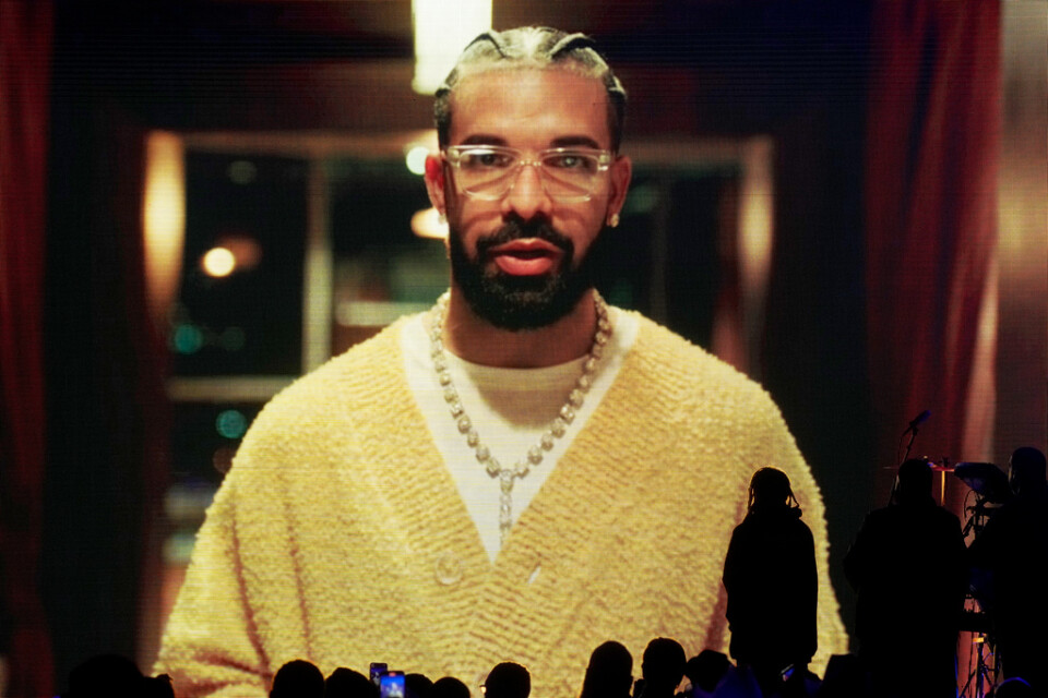Den kanadensiske rapparen Drake. Arkivbild.
