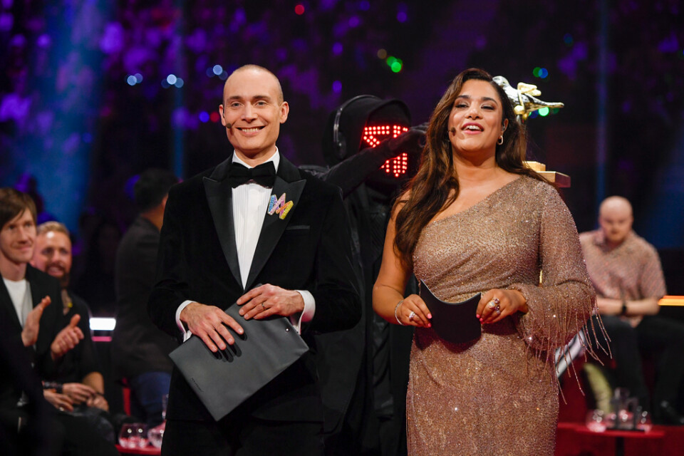 Farah Abadi var programledare för Melodifestivalen i år tillsammans med Jesper Rönndahl. Arkivbild.